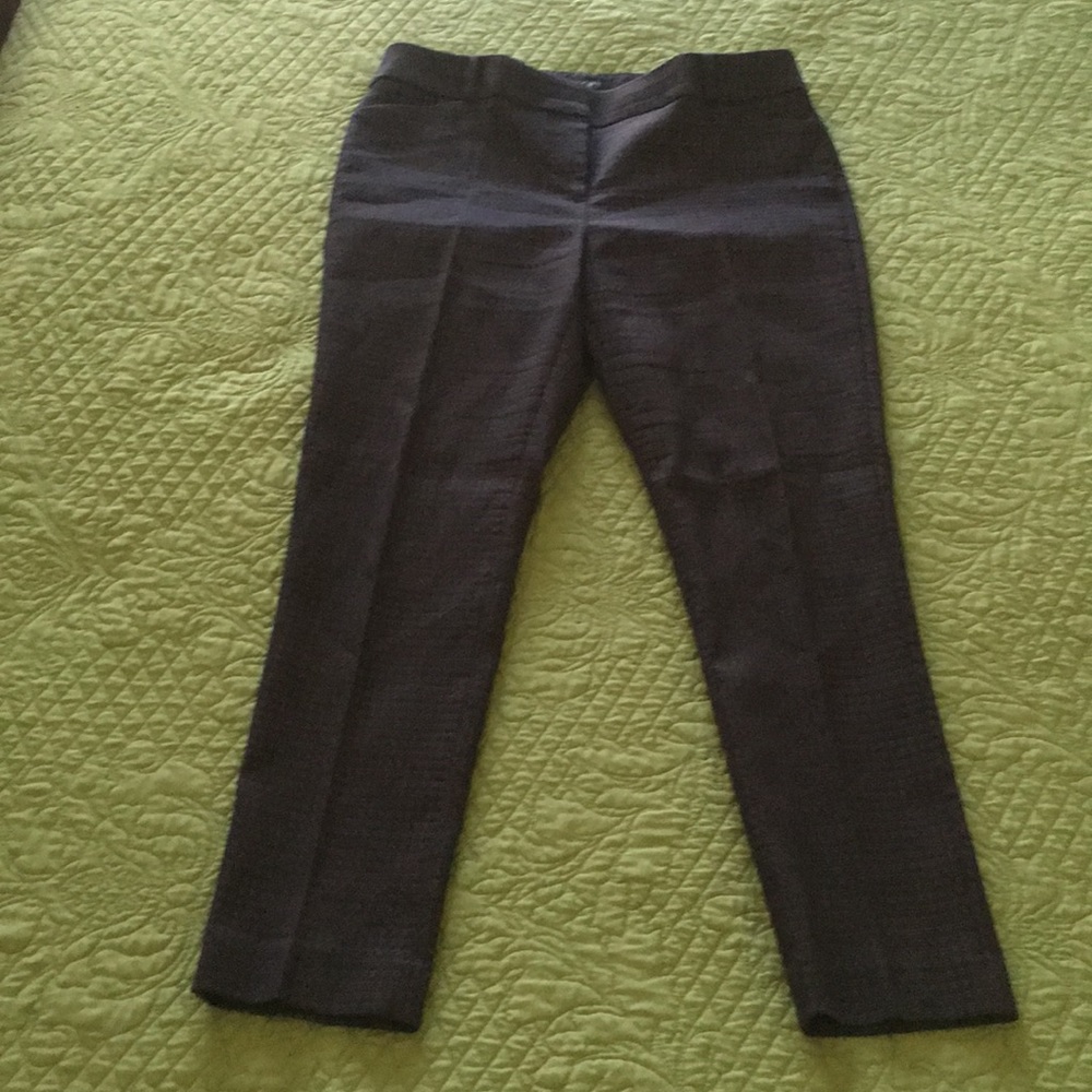 Loft textured print skinny dress pants